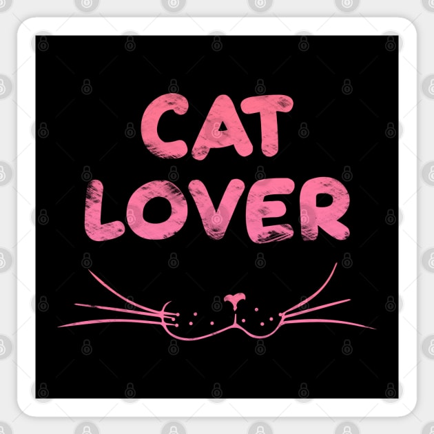 Cat Lover - Pink Sticker by Scailaret